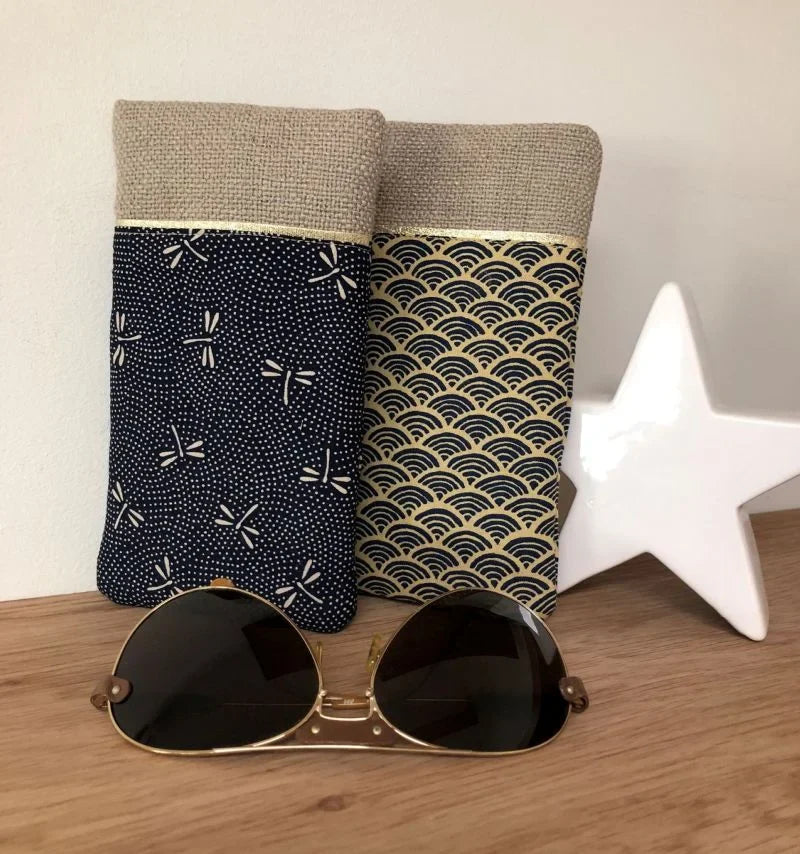 les étuis à lunettes en lin et tissu japonais