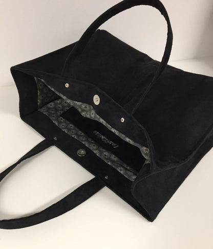 Aperçu de la poche intérieure du sac shopper noir Lesfilsdisa